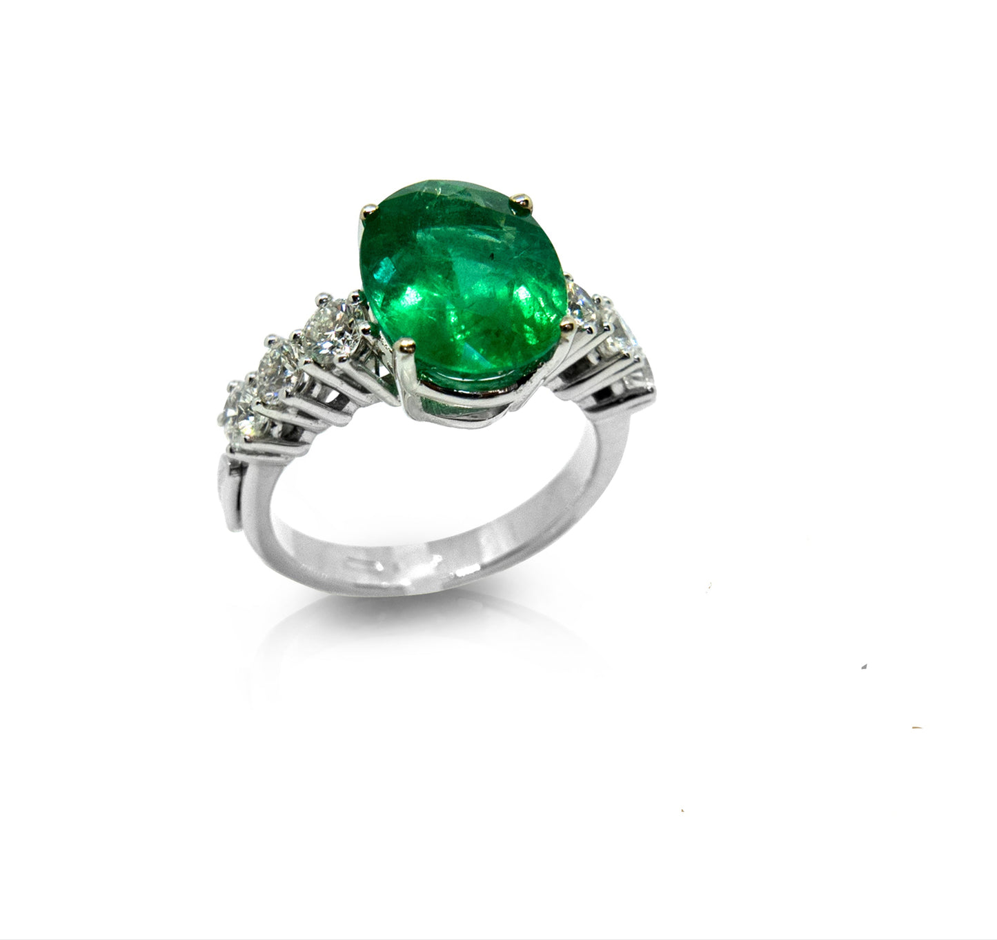 Anello Smeraldo e diamanti