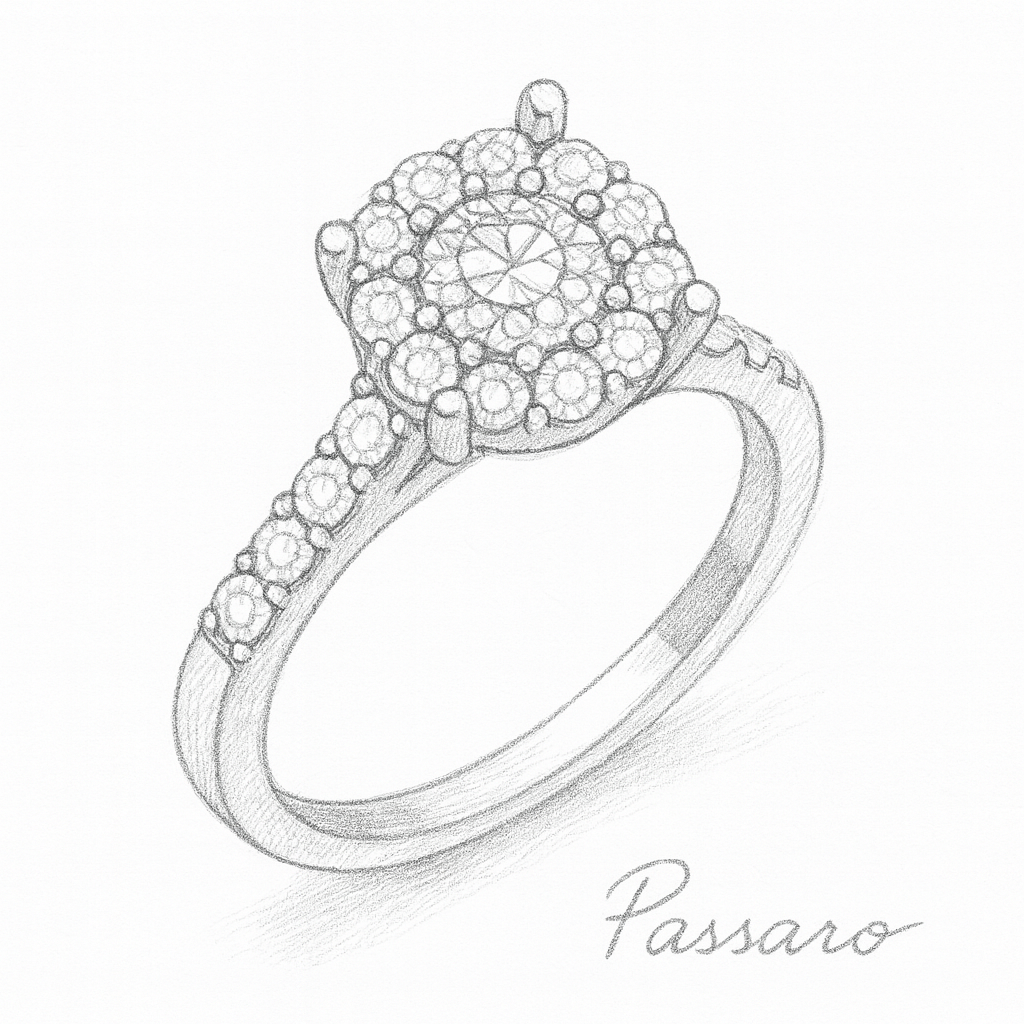 Anello in oro bianco e diamanti 0,70 ct