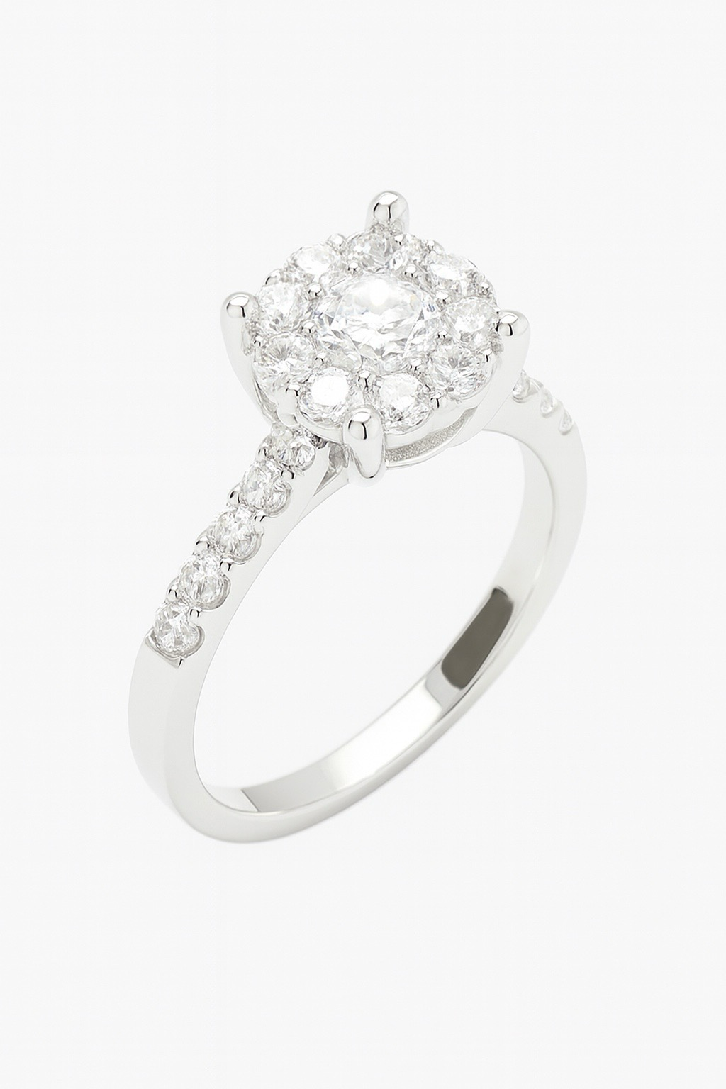 Anello in oro bianco e diamanti 0,70 ct